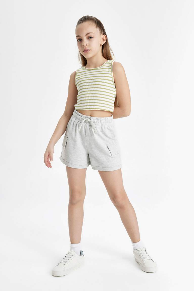 Short Tissu Sweat Fin pour Fille