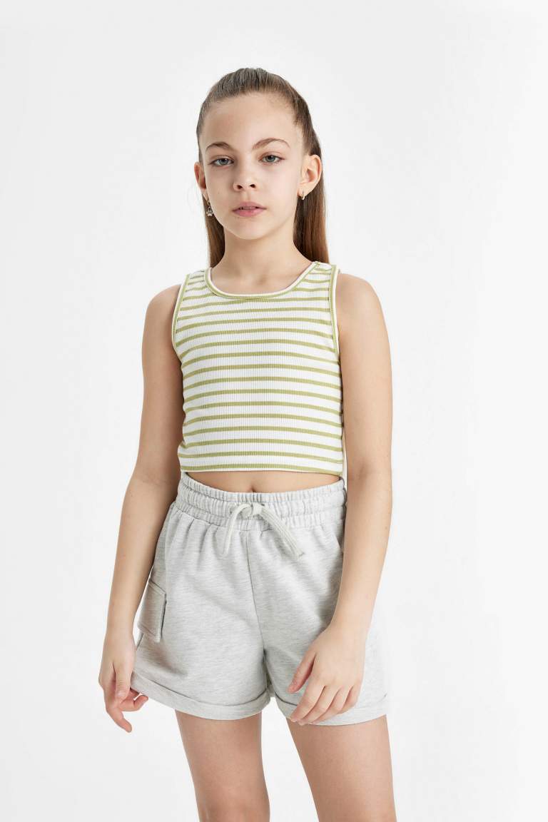 Short Tissu Sweat Fin pour Fille