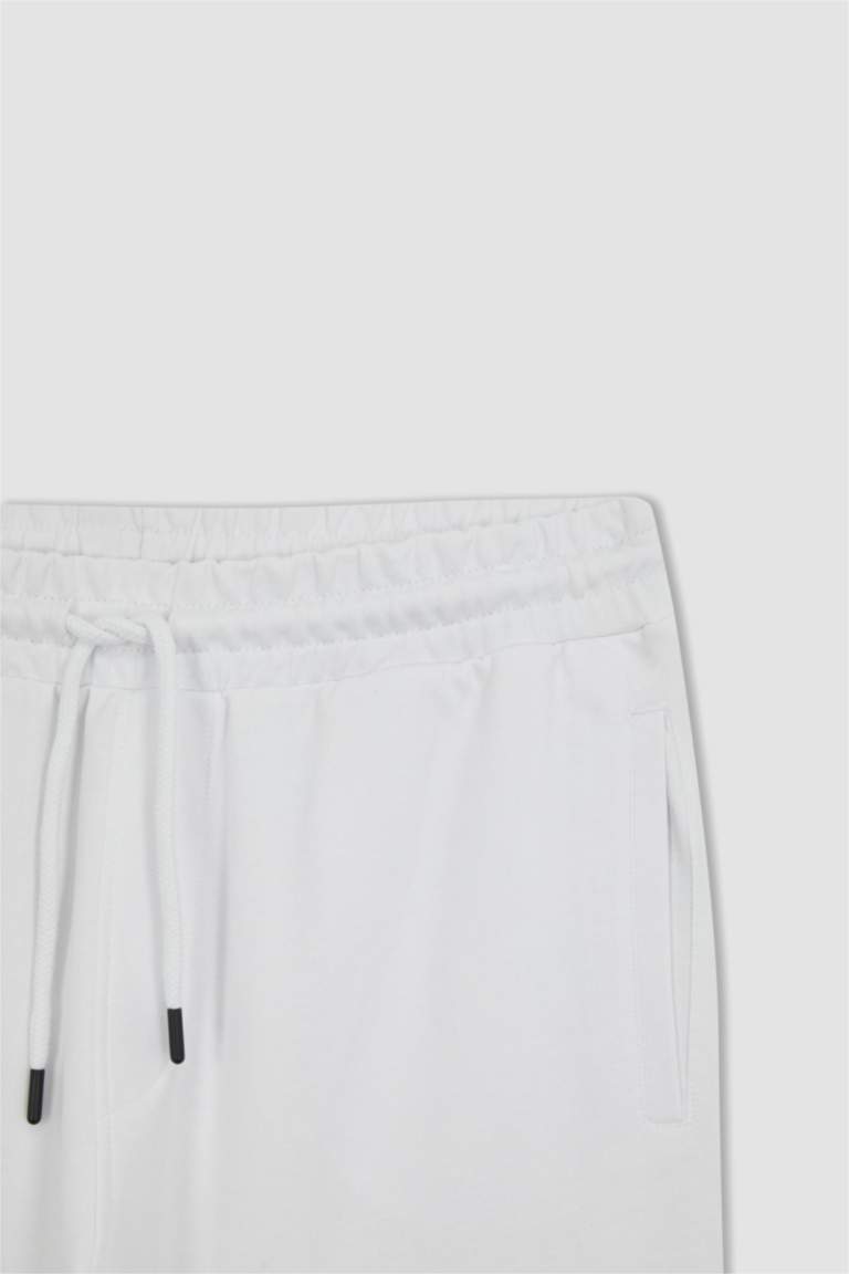 Standard Fit Thin Sweatshirt Fabric Short Leg Shorts