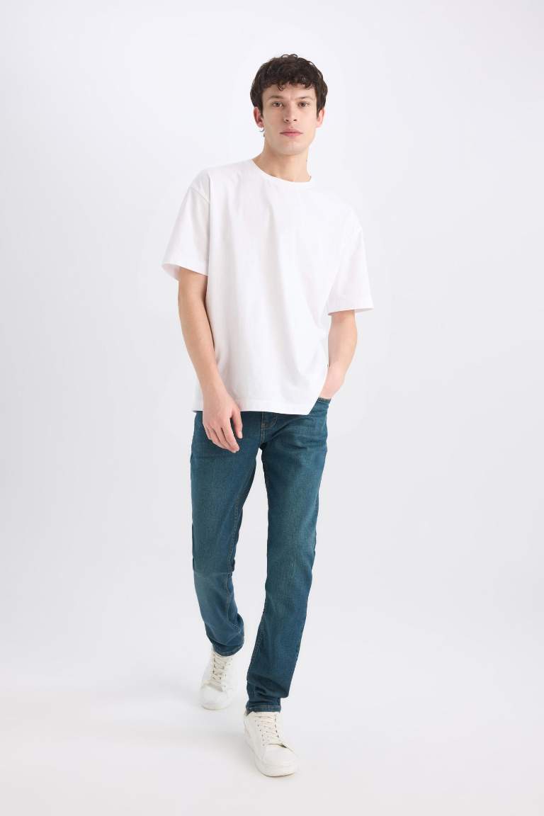Pedro Slim Fit Dar Kalıp Normal Bel Dar Paça Jean Pantolon