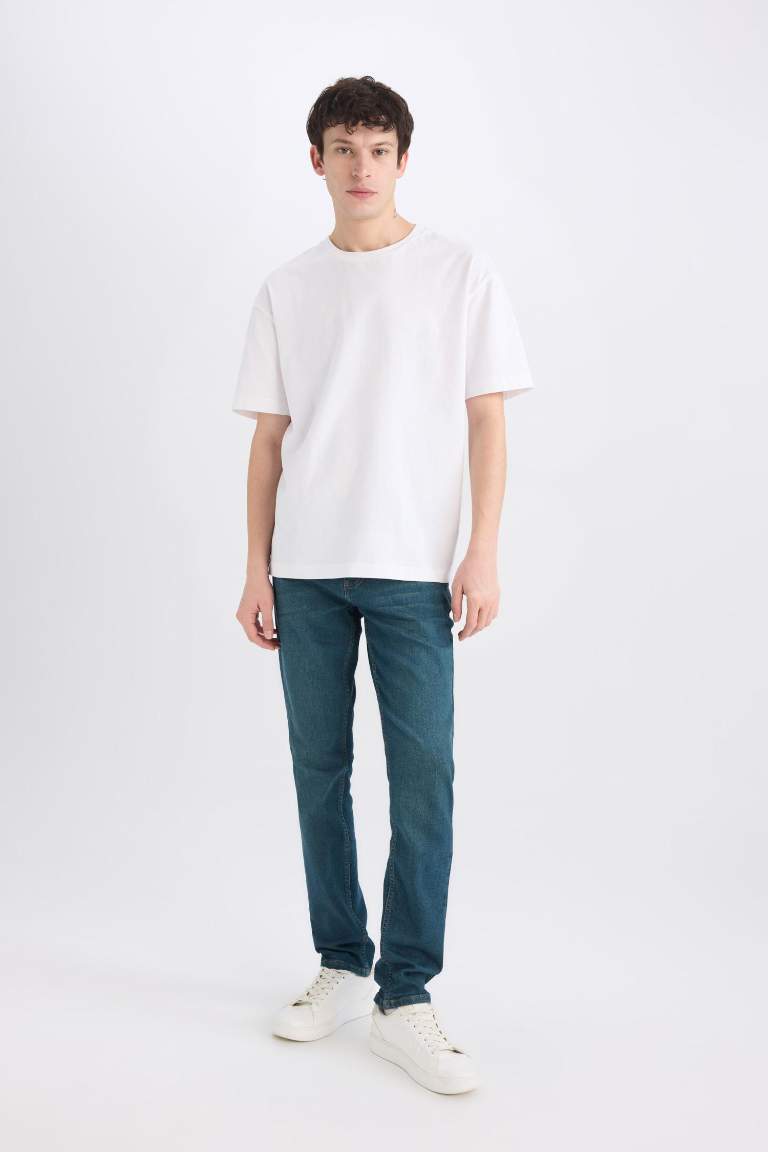 Pedro Slim Fit Dar Kalıp Normal Bel Dar Paça Jean Pantolon