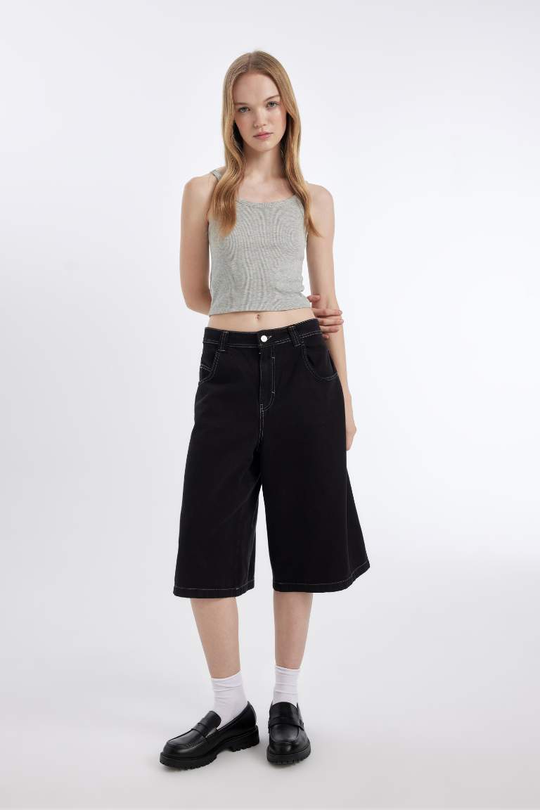 Fitted Ribbed Camisole Crop Top