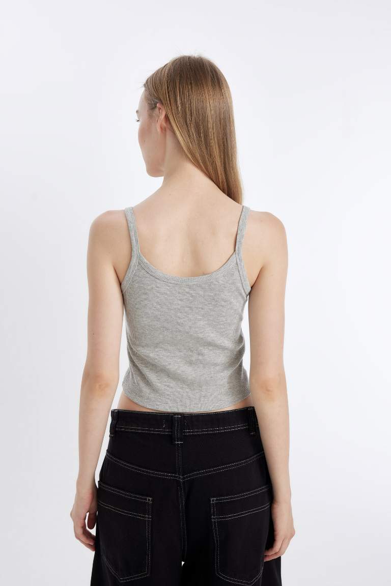 Fitted Ribbed Camisole Crop Top