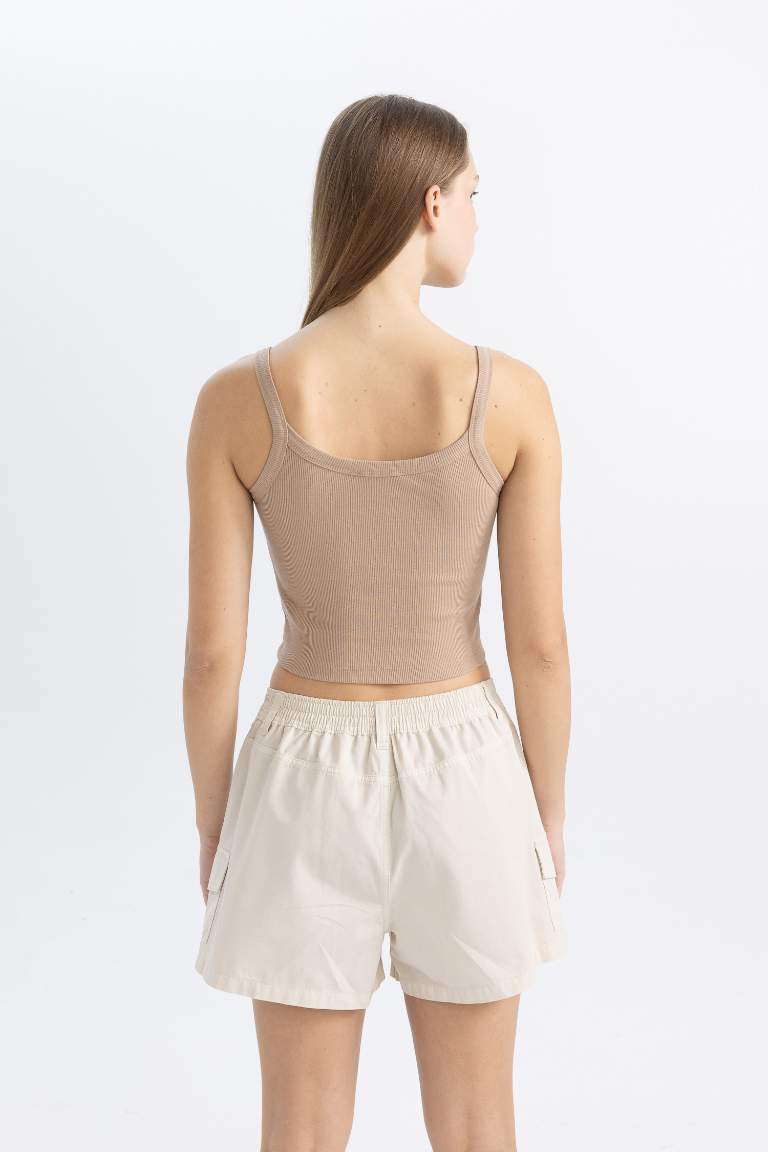 Fitted Ribbed Camisole Crop Top