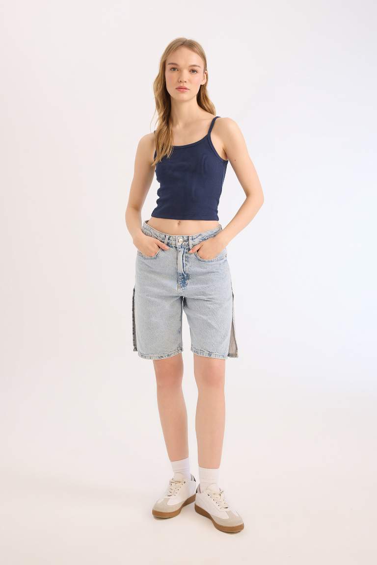 Fitted Corduroy Braided Tank Top