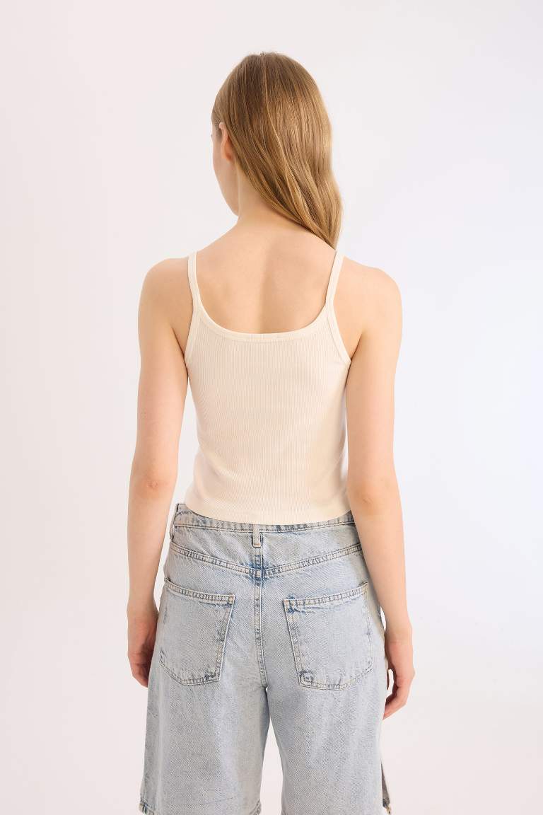 Fitted Corduroy Basic Tank Top