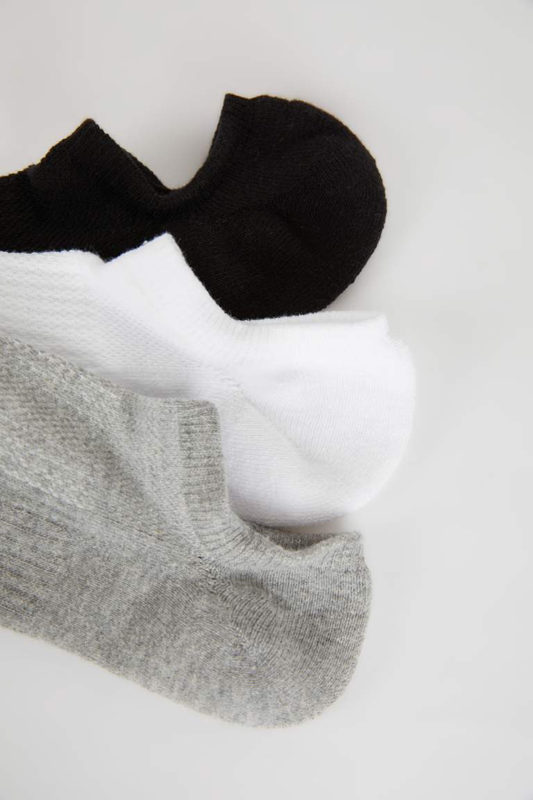 Kadın 3'lü Havlu Kumaş Sneaker Çorap