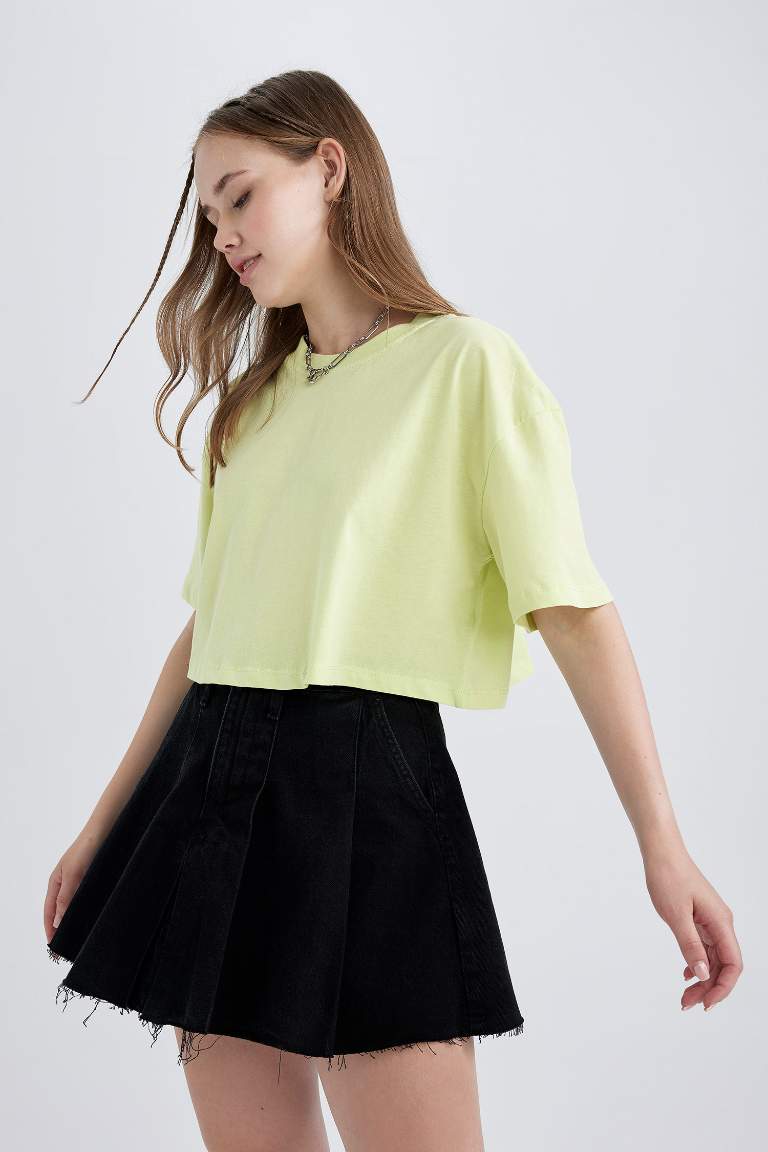 Oversize Fit Cotton Short Sleeve T-Shirt