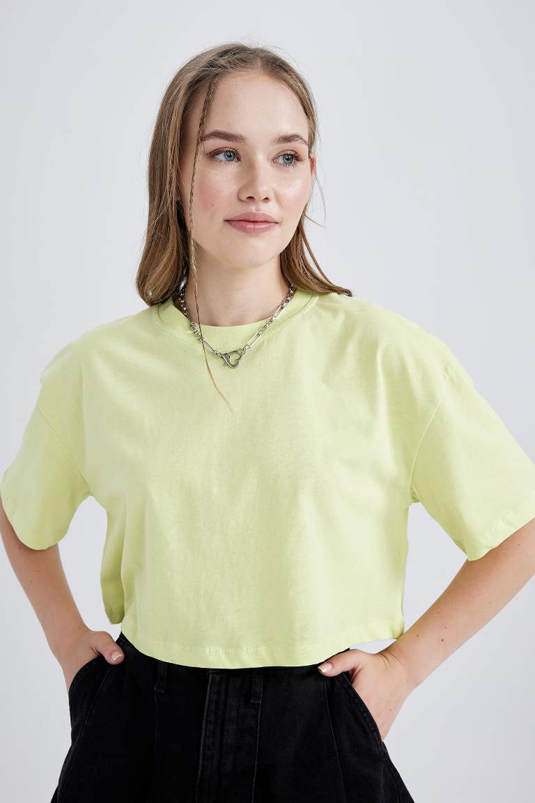 Oversize Fit Cotton Short Sleeve T-Shirt