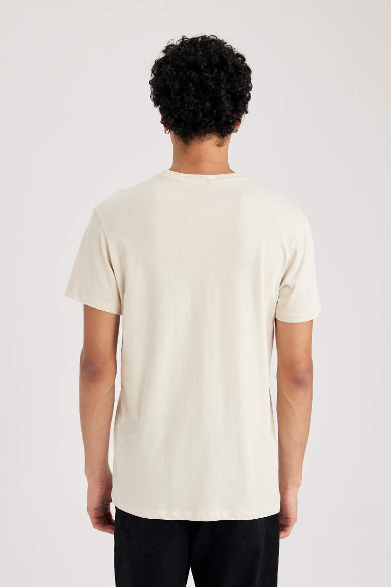 Slim Fit Crew Neck Basic Cotton T-Shirt