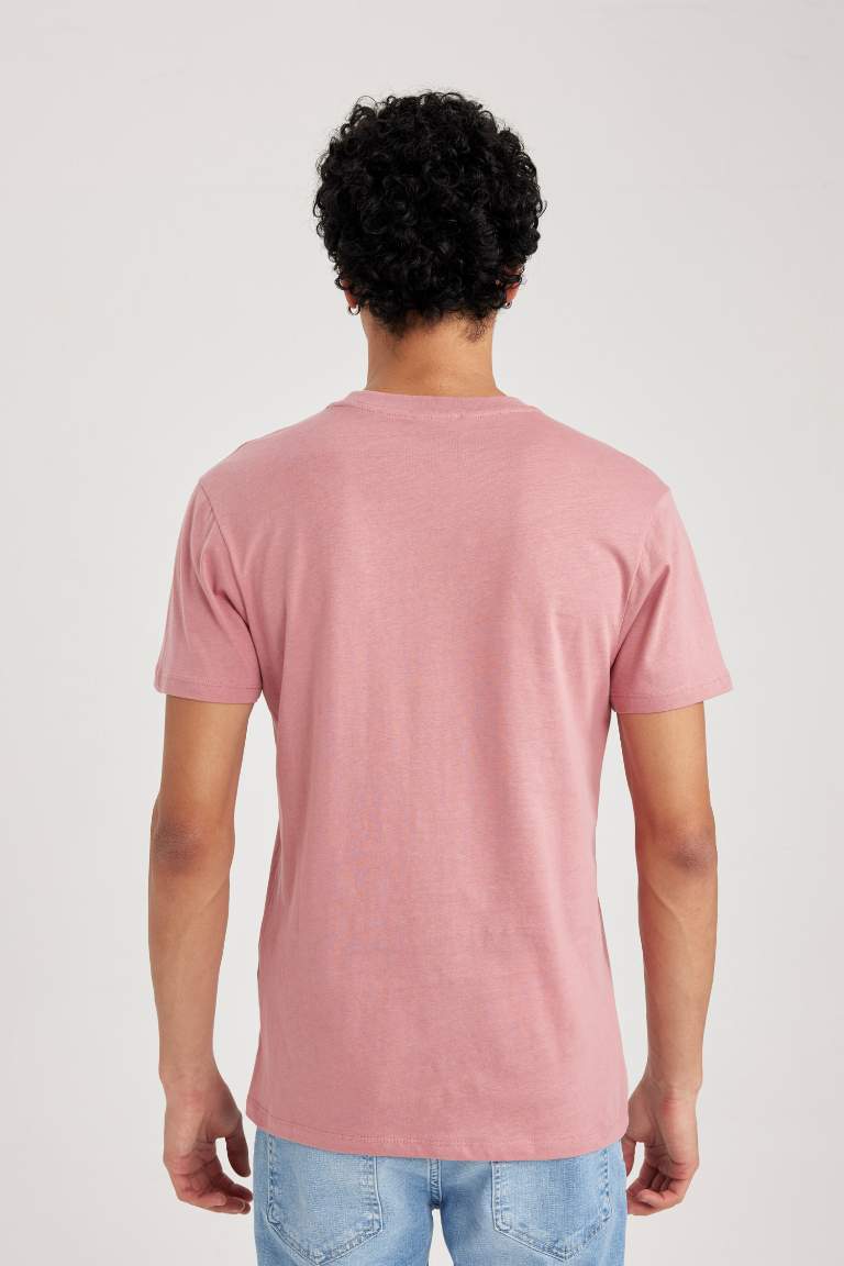 Slim Fit Crew Neck Basic Cotton T-Shirt