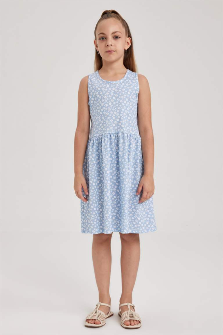 Girl Patterned Cotton Dress