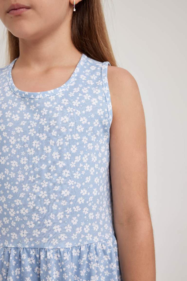 Girl Patterned Cotton Dress