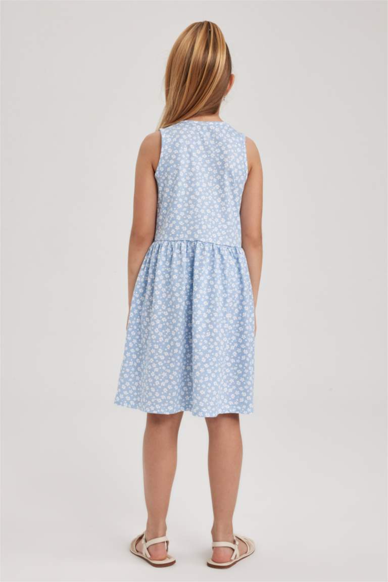 Girl Patterned Cotton Dress