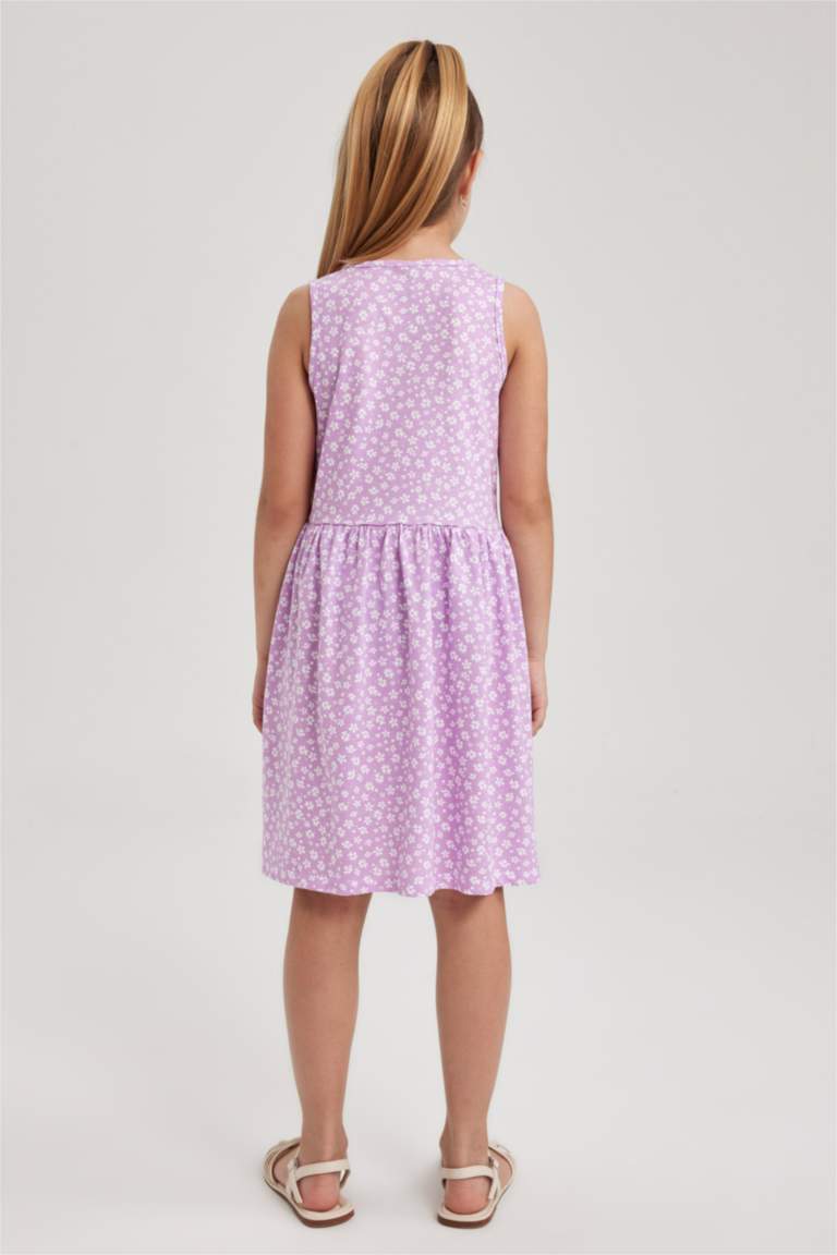 فستان بناتي قطن قصة عادية