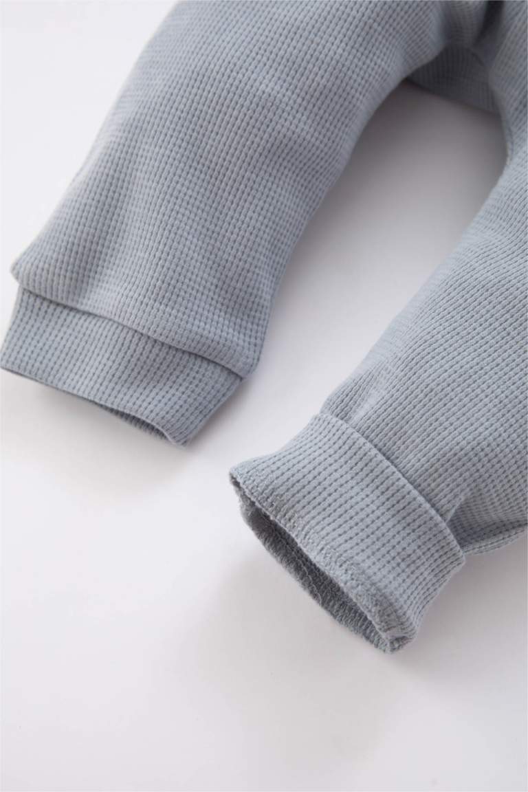 Blue BABY BOY Baby Boy Newborn Safari Printed Waffle Jumpsuit 2937793