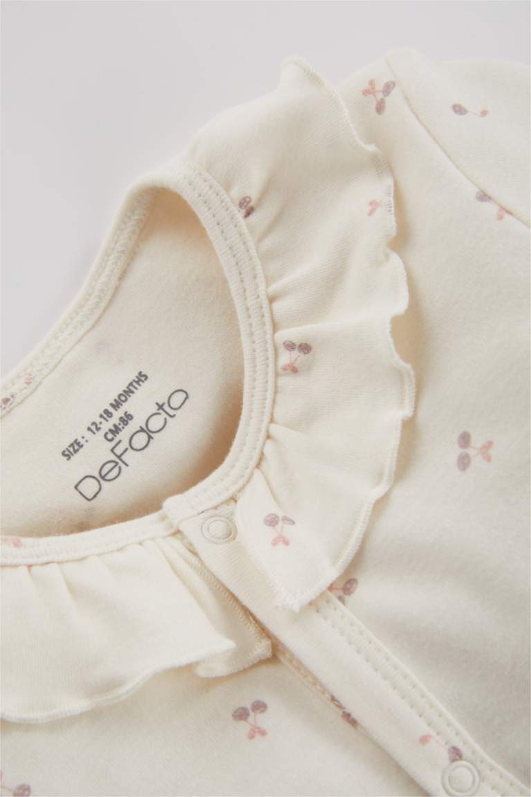 جمبسوت بناتي بريميوم برسمة الفاكهة وأزرار كبس