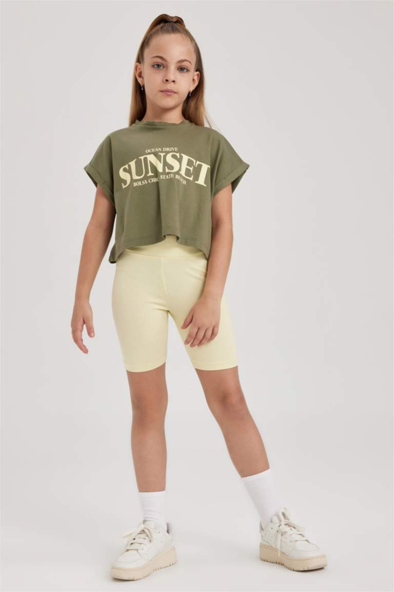 طقم بناتي ستريج وتيشيرت - قطعتين