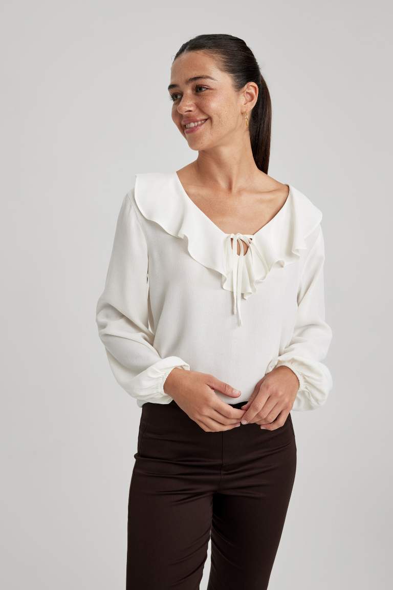 Regular Fit Long Sleeve Blouse