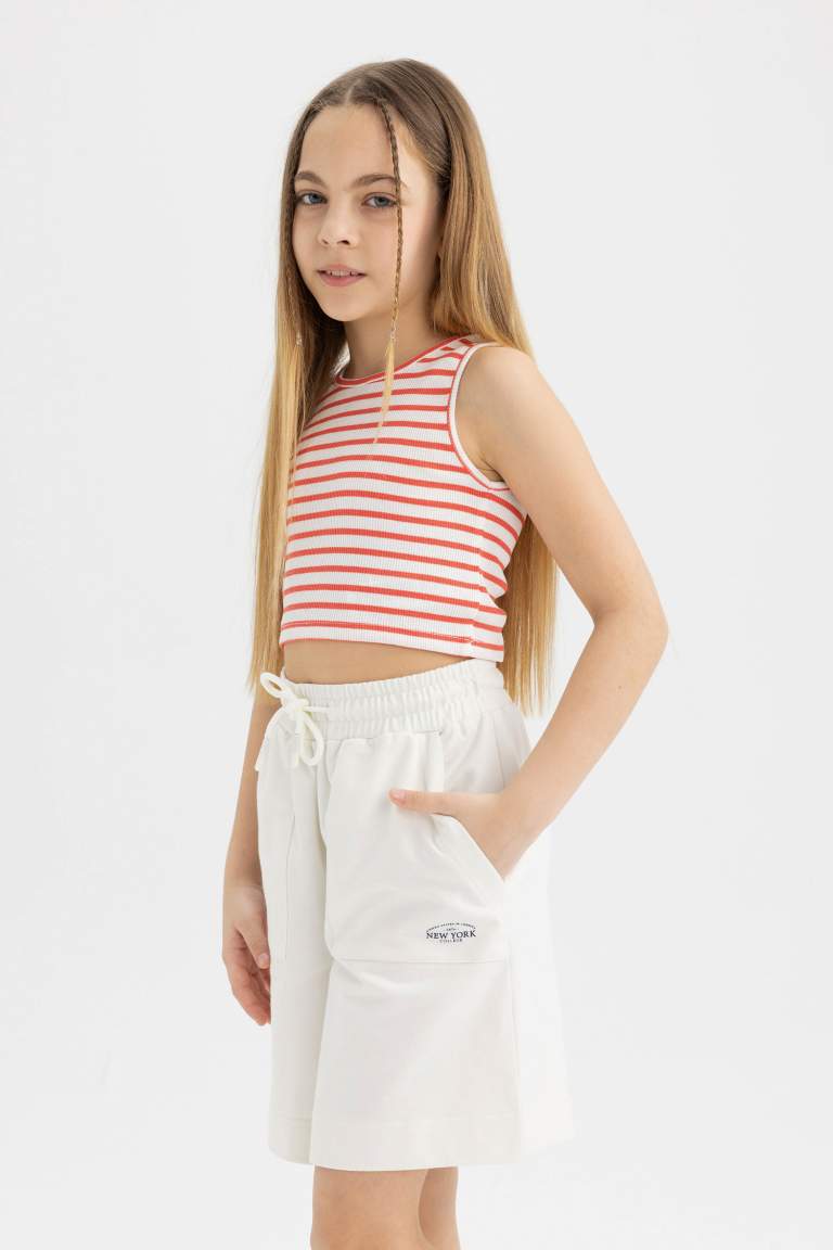 Short Tissu Sweat Fin pour Fille