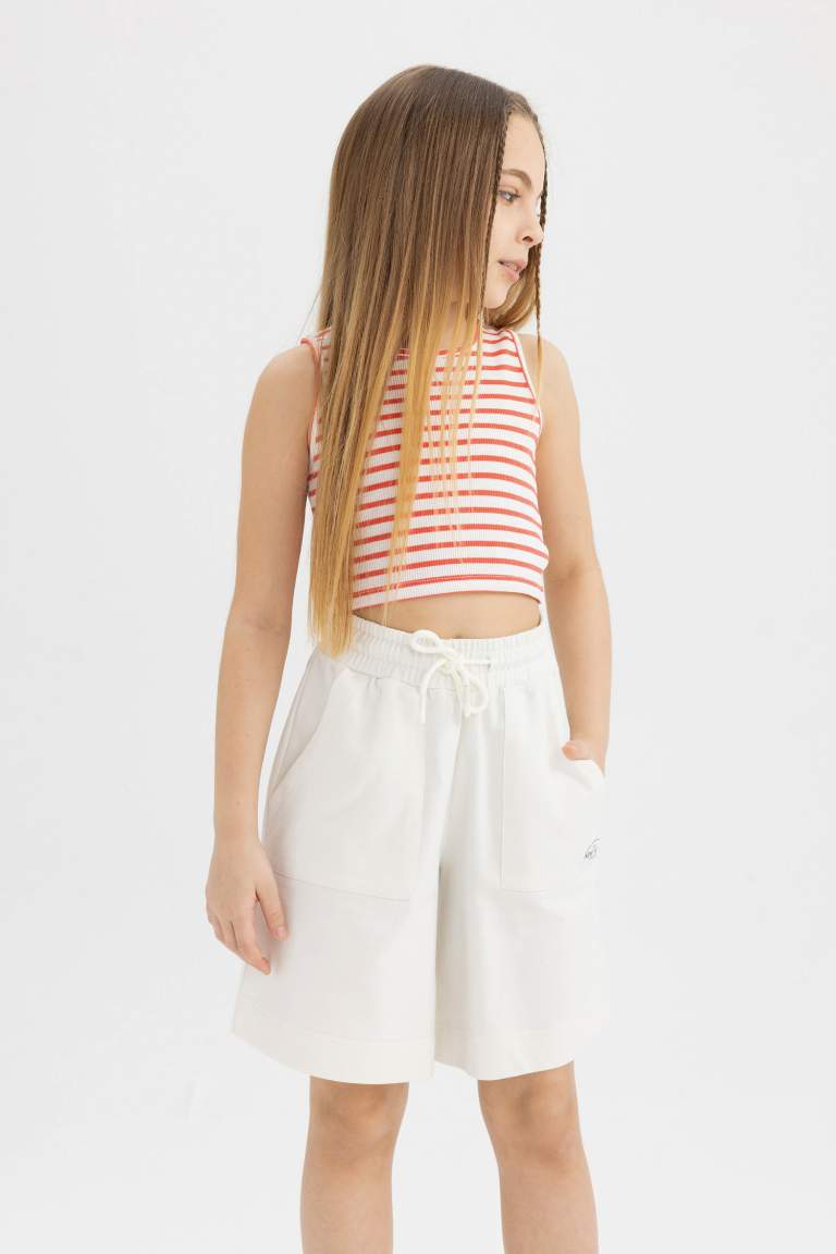 Short Tissu Sweat Fin pour Fille