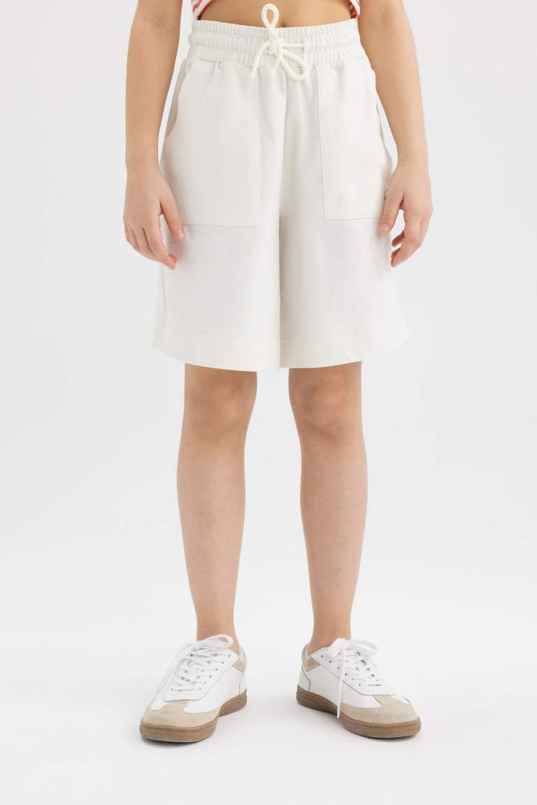 Short Tissu Sweat Fin pour Fille