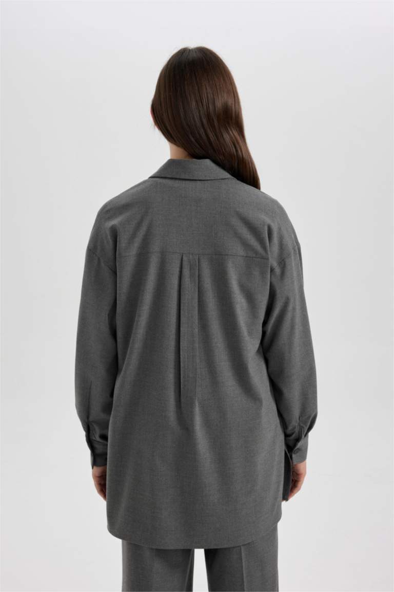 Pull Velours Col Rond Femme - Manches Longues En Coton/nylon/laine - Taille Unique Automne/hiver 2025