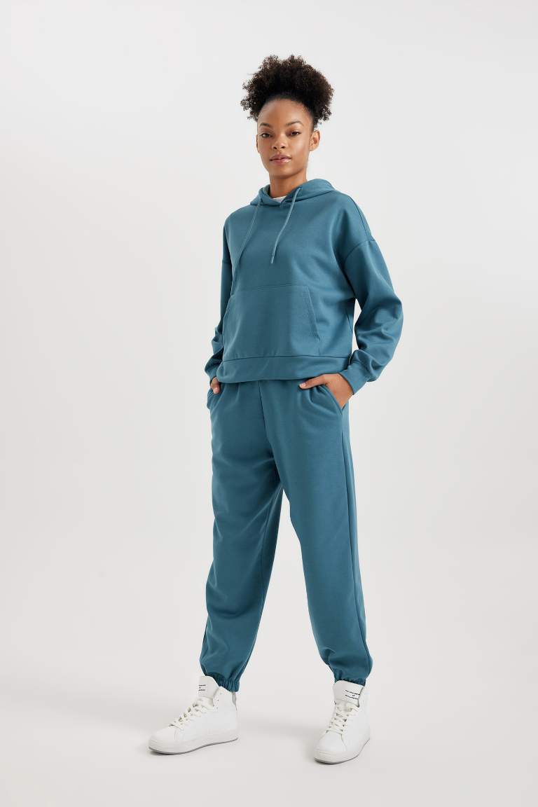 DeFactoFit Oversize Fit Skuba Diving Fabric Sweatpants