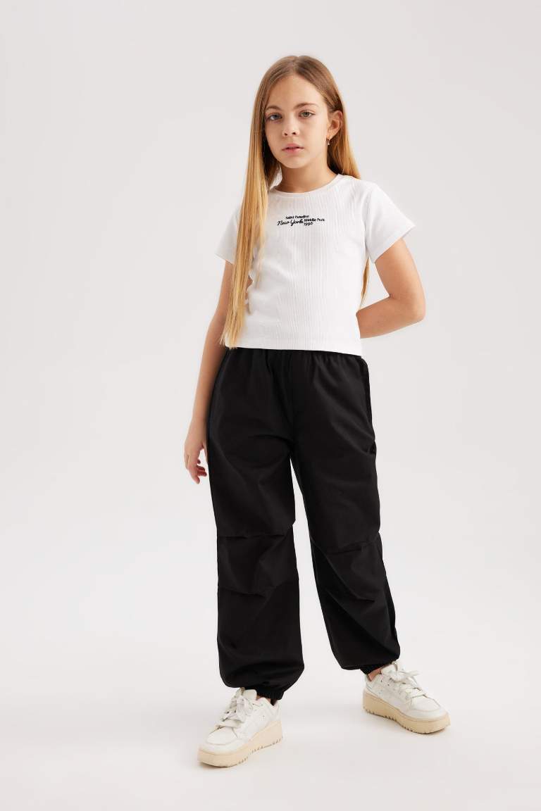 Girl Parachute Cotton Trousers