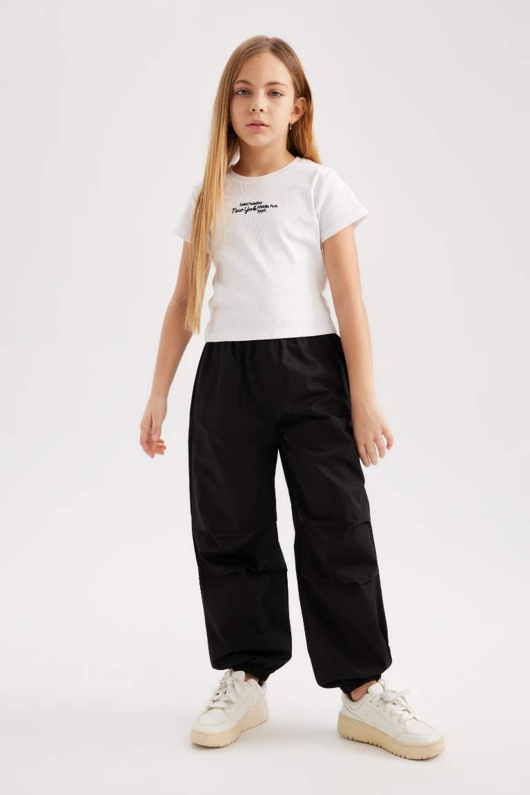 Girl Parachute Cotton Trousers