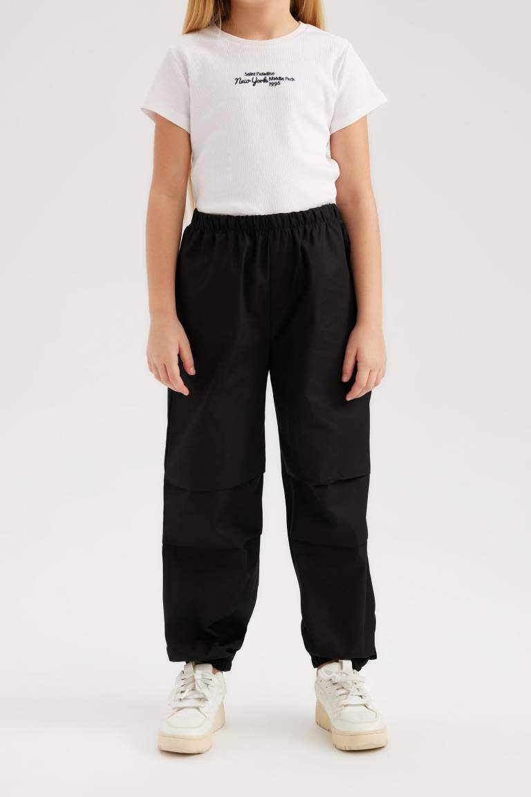 Girl Parachute Cotton Trousers