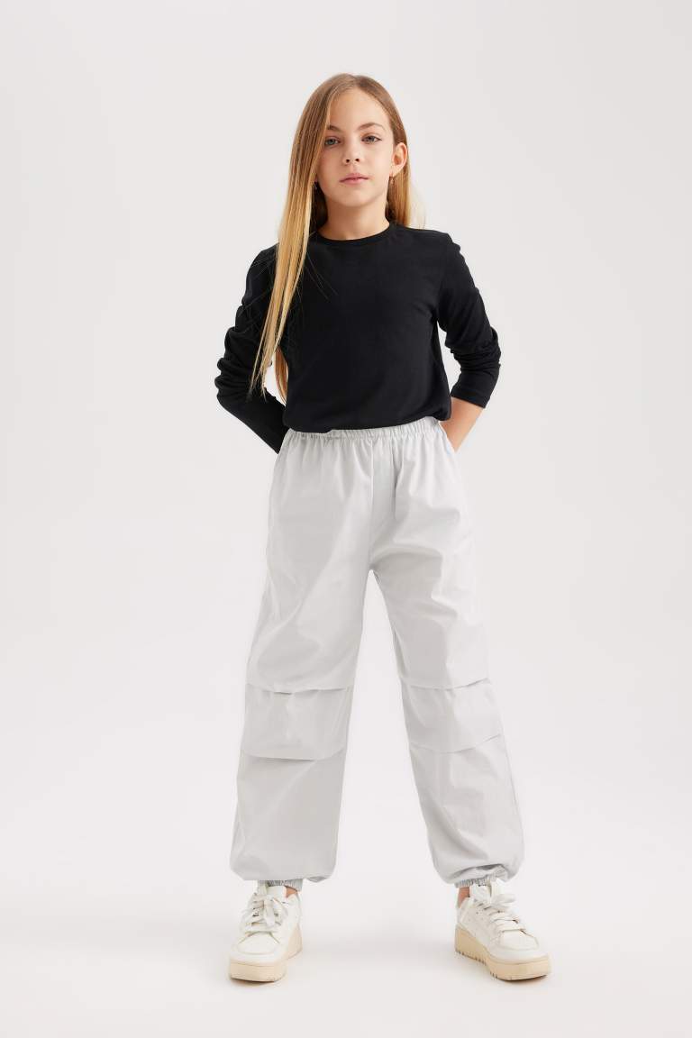 Girl Parachute Cotton Trousers