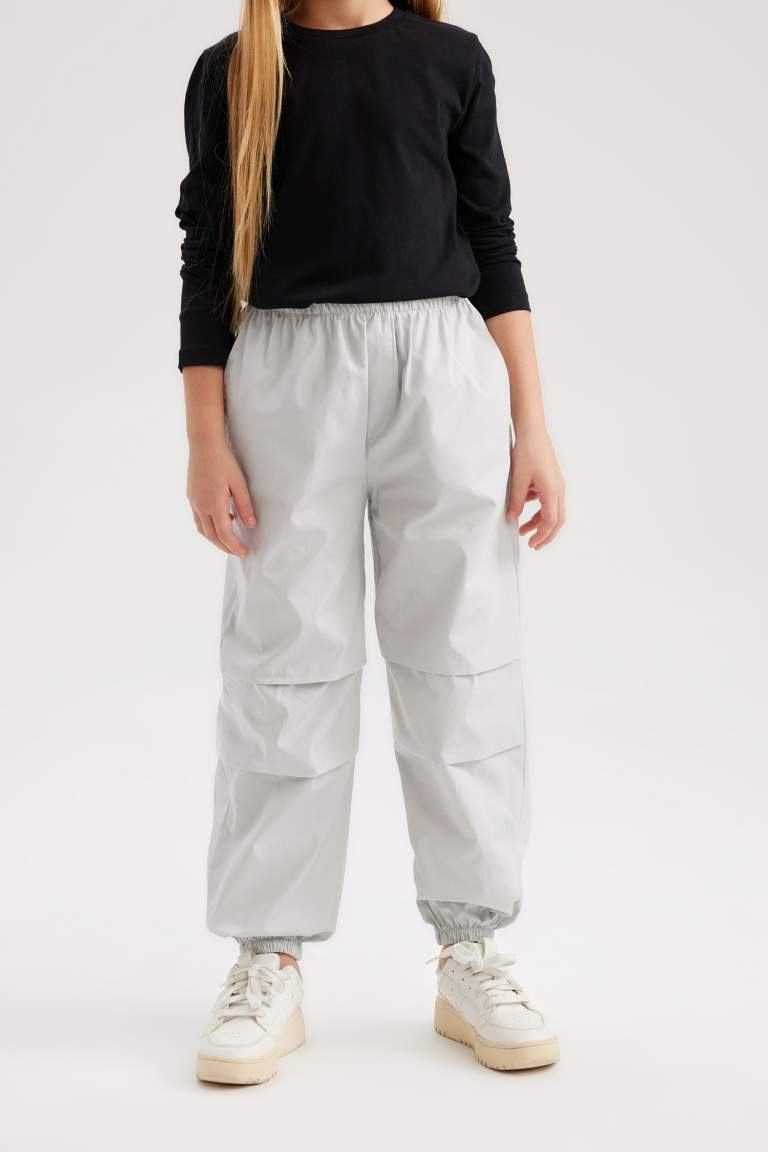 Girl Parachute Cotton Trousers