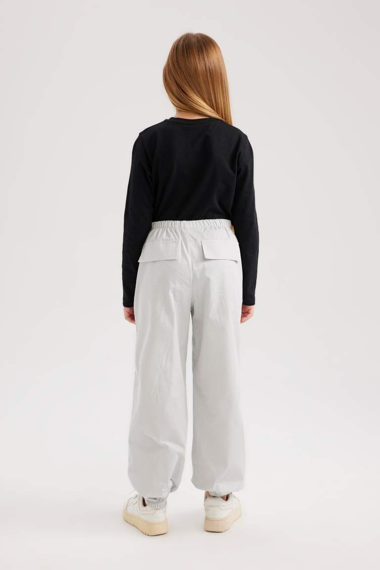 Girl Parachute Cotton Trousers