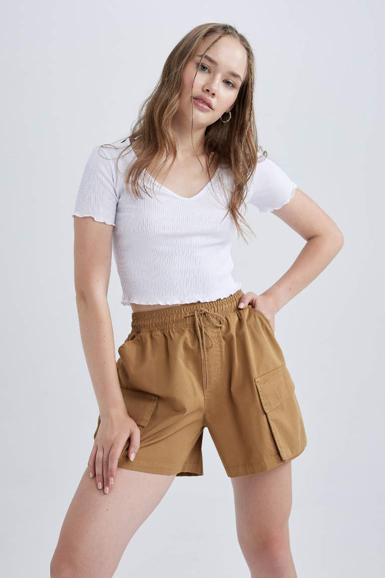 Relax Fit Gabardine Shorts