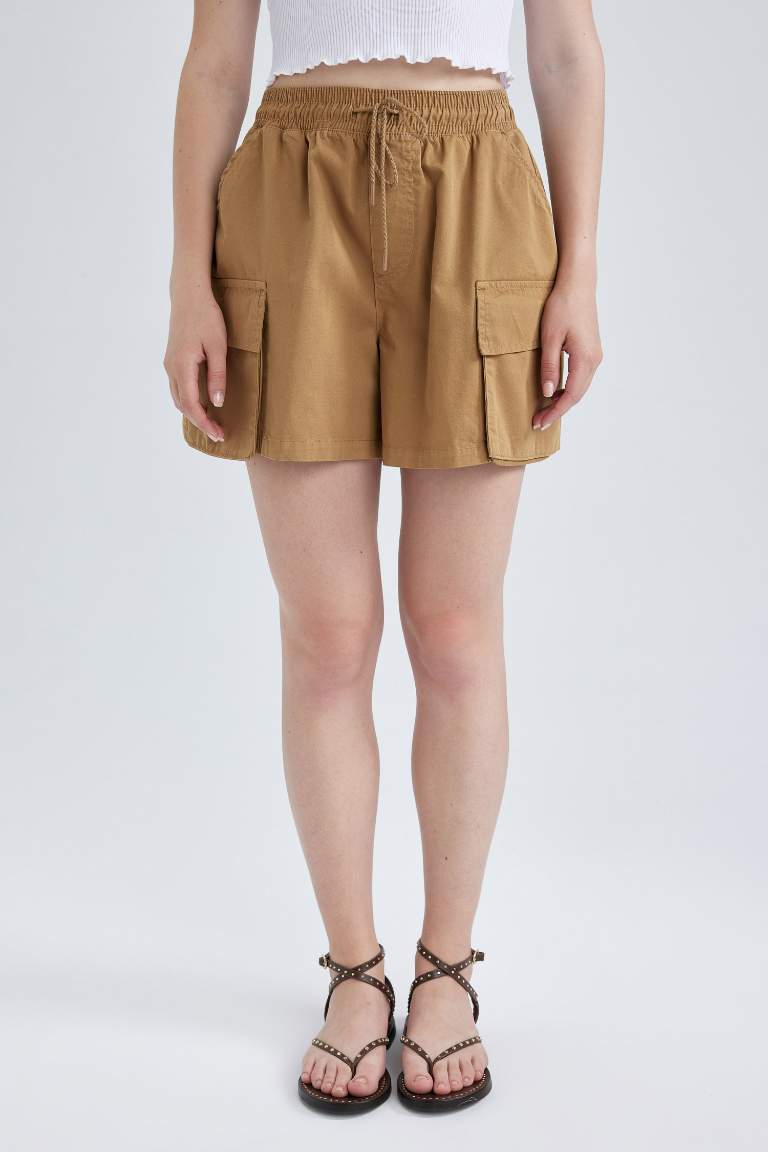 Relax Fit Gabardine Shorts