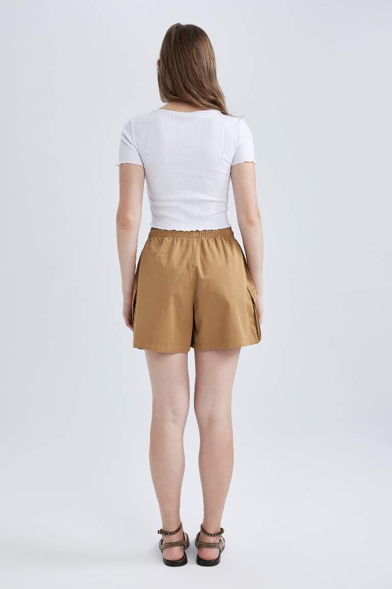 Relax Fit Gabardine Shorts