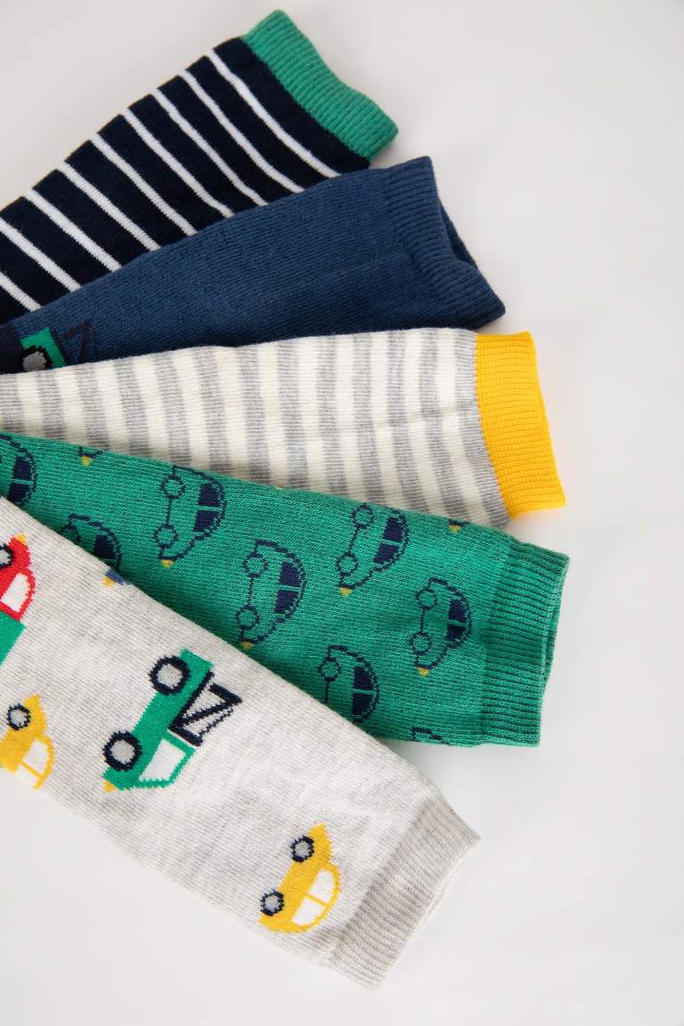 Baby Boy Printed 5 Piece Long sock