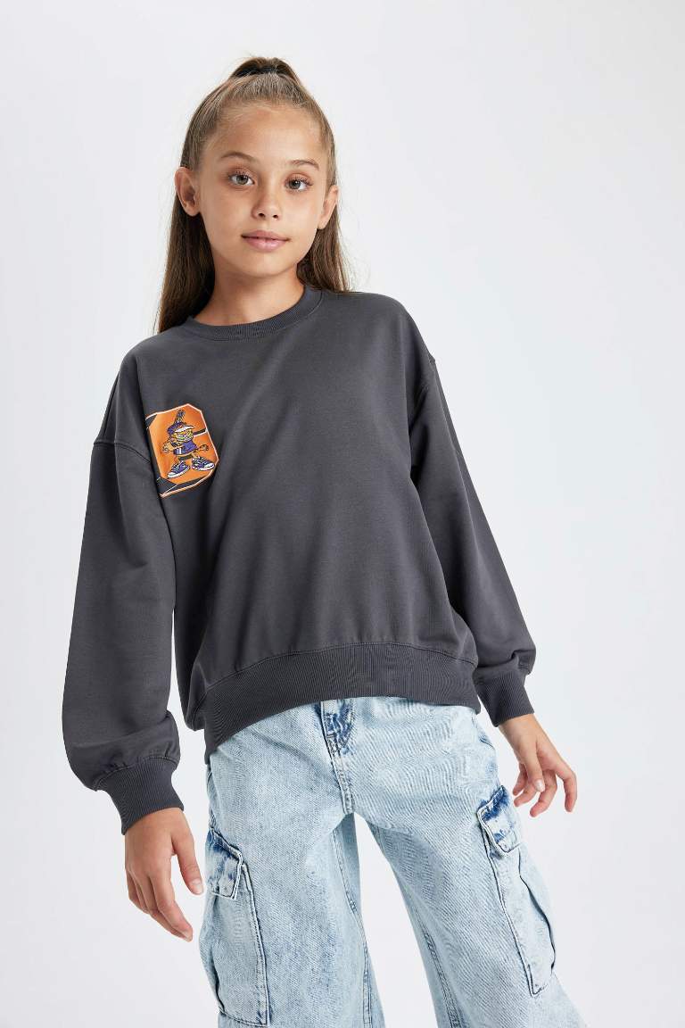 Girl Garfield Crew Neck Sweatshirt