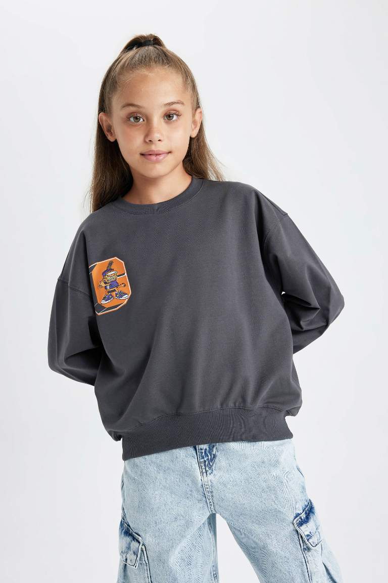 Girl Garfield Crew Neck Sweatshirt