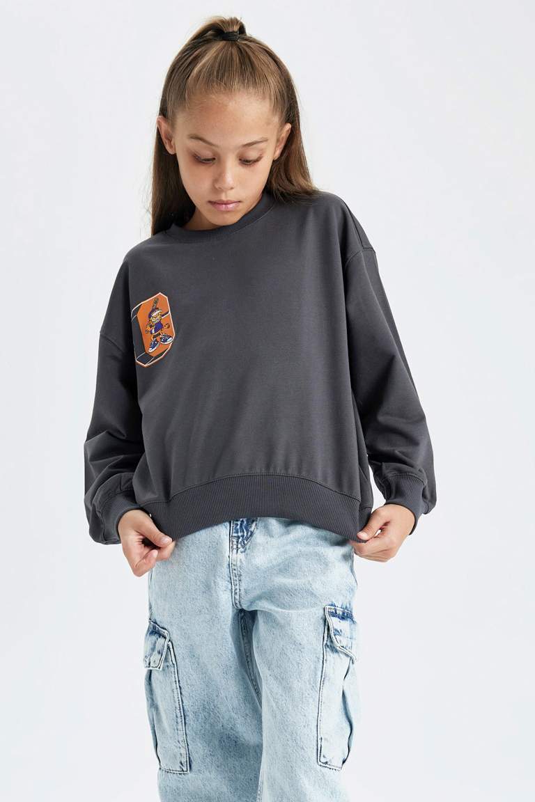 Girl Garfield Crew Neck Sweatshirt