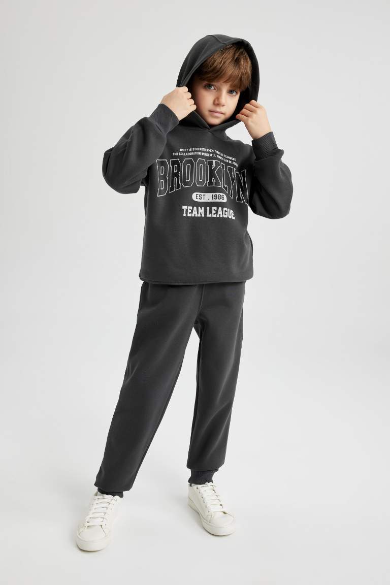 Erkek Çocuk Kapüşonlu Sweatshirt Eşofman Altı 2'li Takım