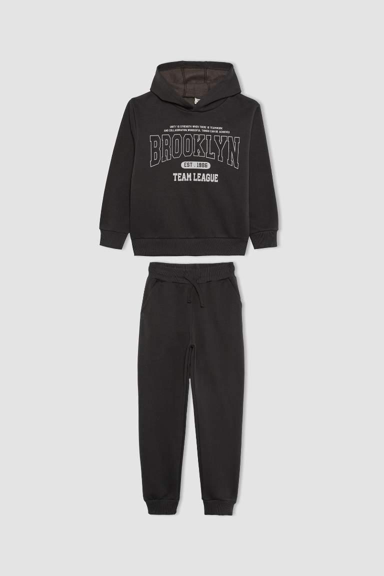 Erkek Çocuk Kapüşonlu Sweatshirt Eşofman Altı 2'li Takım