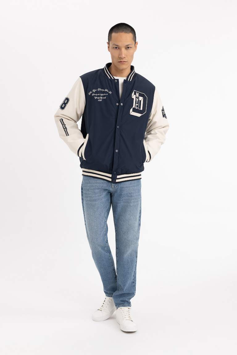 Waterproof Oversize Fit Faux Leather Bomber Jacket