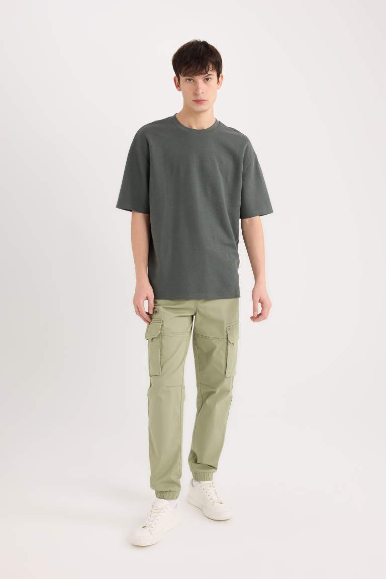 Regular Gabardine Jogger Cargo Pants