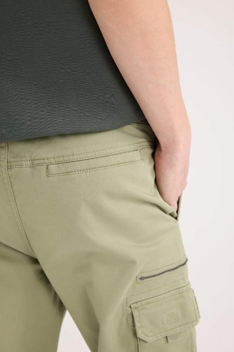 Regular Gabardine Jogger Cargo Pants