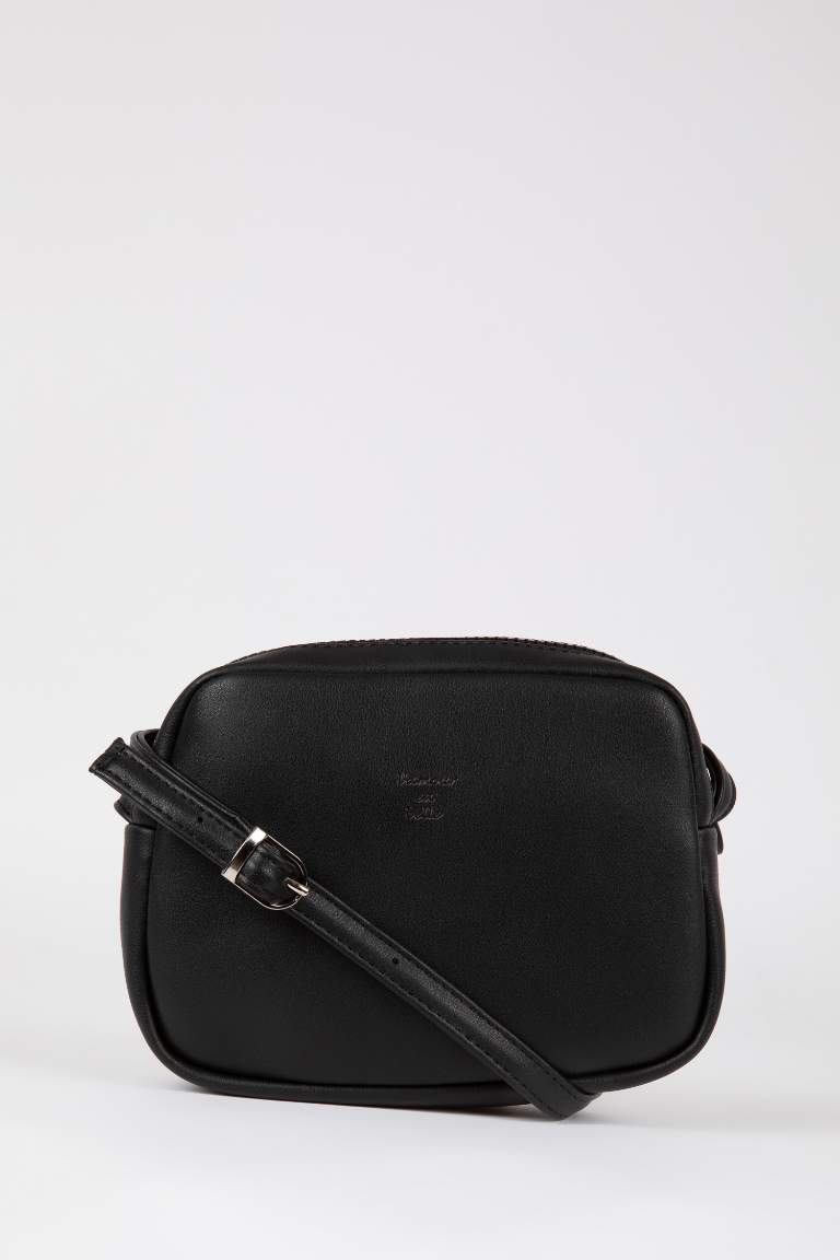 Faux Leather Crossbody Bag