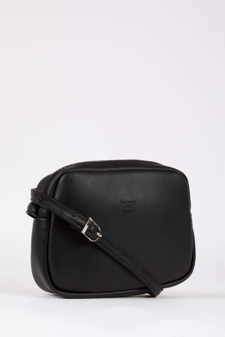 Faux Leather Crossbody Bag