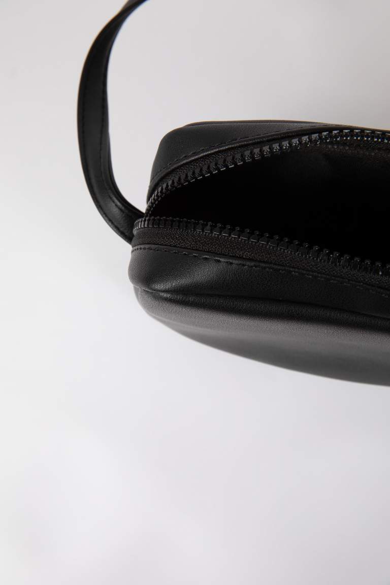 Faux Leather Crossbody Bag