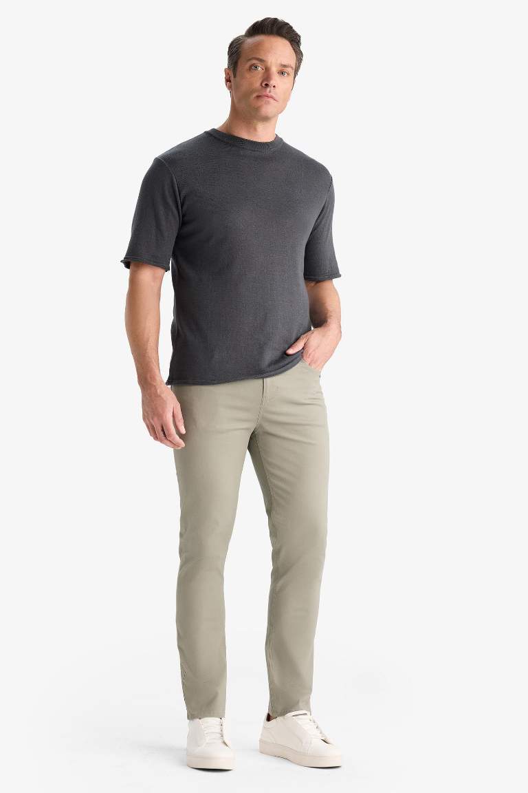Slim Fit Super Skinny Hem Trousers
